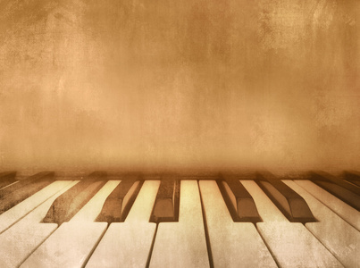 老式的音乐背景与钢琴键x 射线图像的小兔子,胸部 x