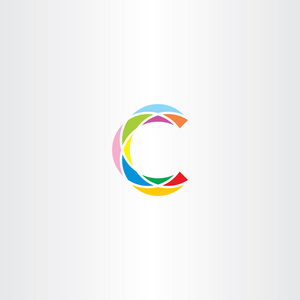 五颜六色的 logo 字母 c 标识 c 矢量标志图标