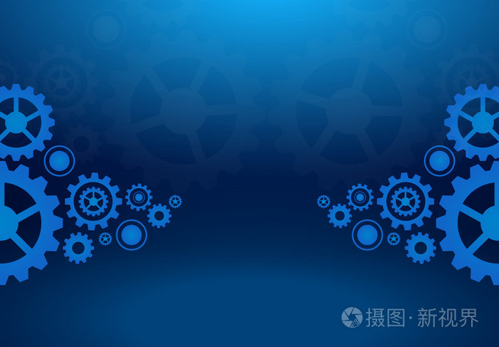 齿轮轮蓝色暗背景