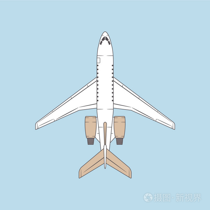 飞机顶视图