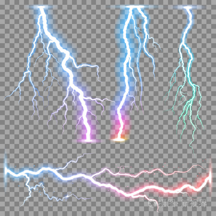 矢量现实闪电霹雳插画-正版商用图片0odup3-摄图新视界