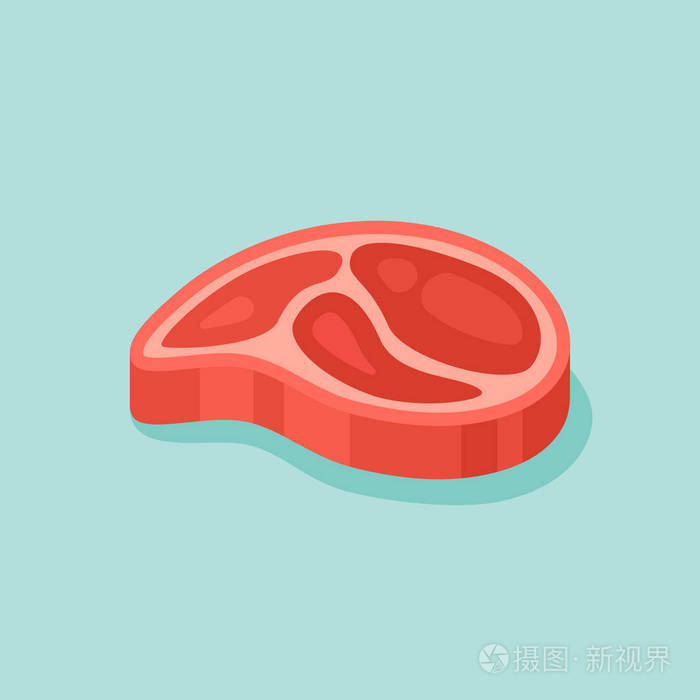 生肉牛排.平面样式图标.矢量插图插画-正版商用图片0odwpv-摄图新视界