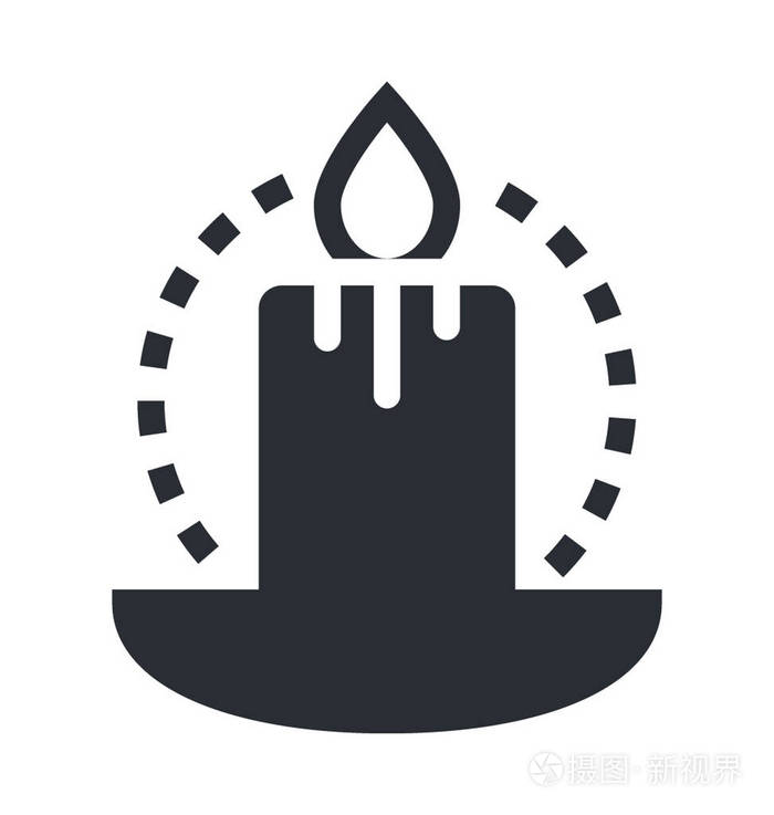 蜡烛平面矢量图标