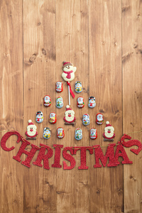 巧克力圣诞老人 雪人和饼干和字母圣诞