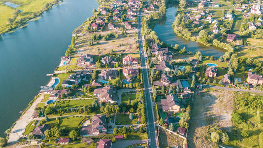 住宅小区的航空影像图片