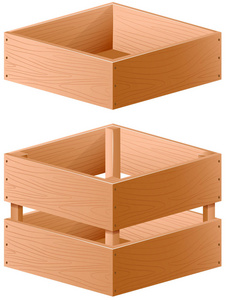 两种设计的木制的盒子