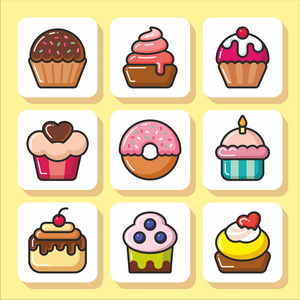 蛋糕松饼糖果 icons1
