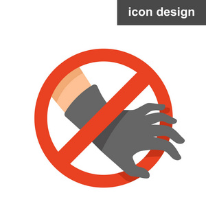 单色停止贴纸矢量贴纸停止偷盗照片