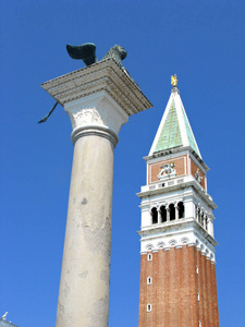 广场和圣马克大教堂威尼斯意大利