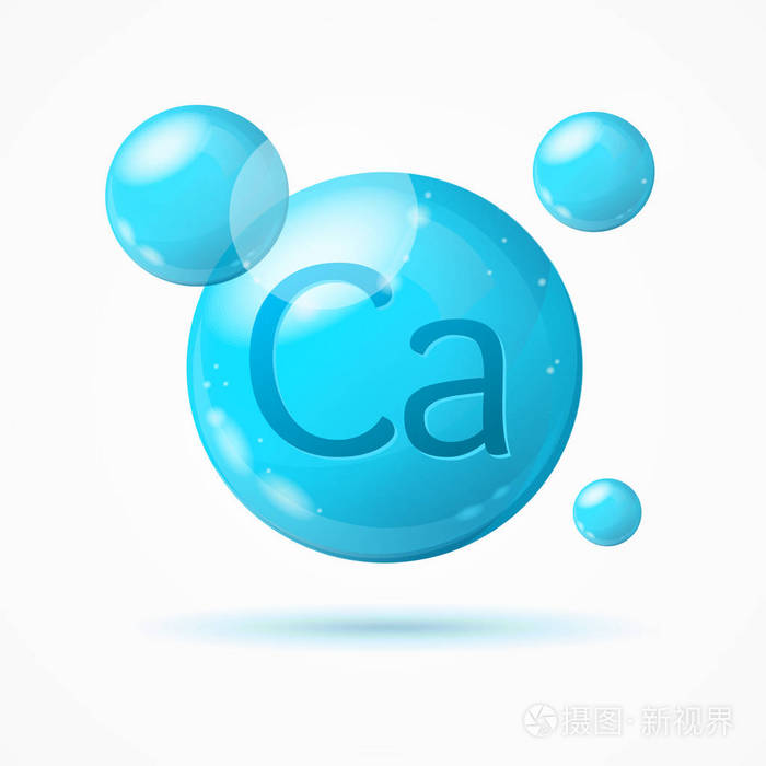 逼真详细的3d 钙背景卡. 矢量