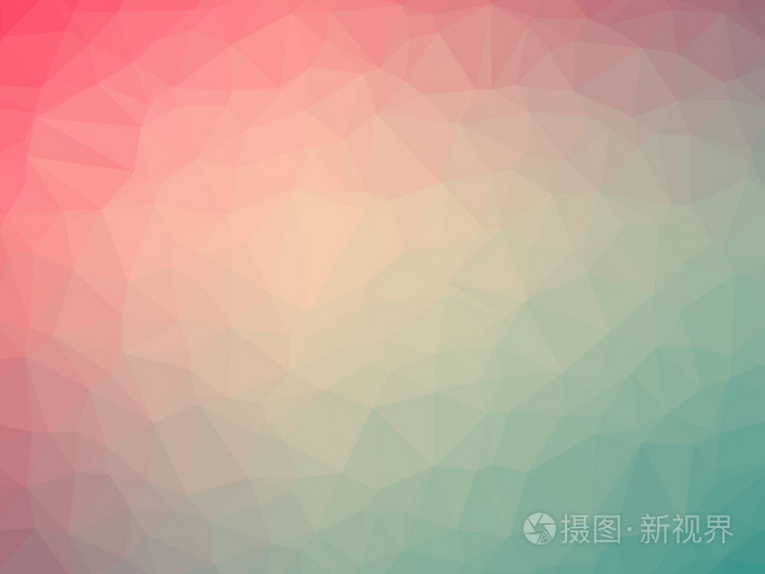 粉红色绿色梯度多边形形状背景