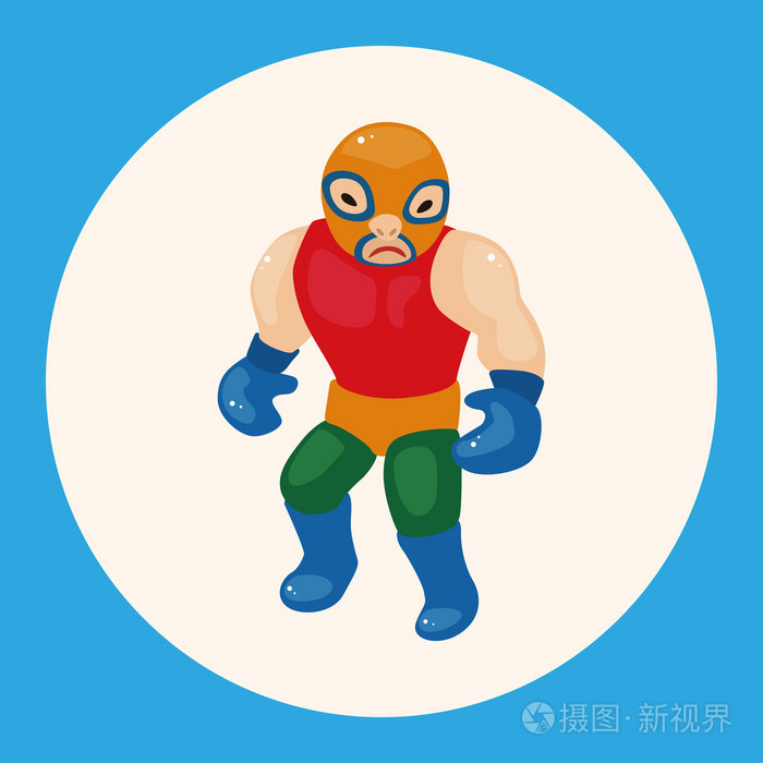 摔跤手主题元素图标元素