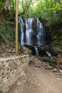 马其顿共和国诺 Selo Belasica 山 Koleshino 瀑布梯级景观
