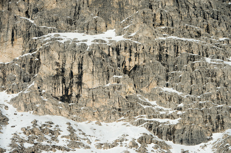 冬天多洛米蒂山雪景图片