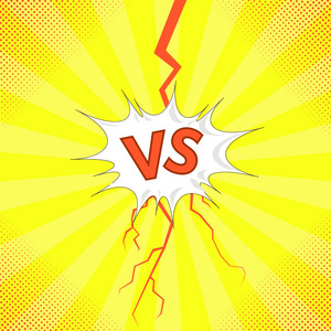 vs 字母对抗背景照片