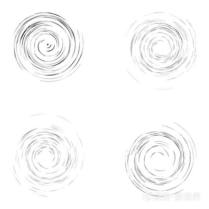 孤立的黑色旋风圈一套