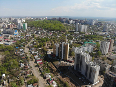 横跨城市或乌发巴什科尔托斯坦俄国, 2018年5月, Dji Mavic 空气