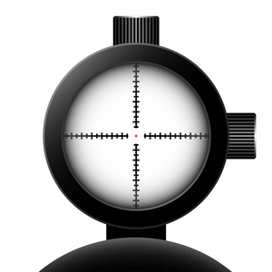 白光瞄准镜.矢量照片