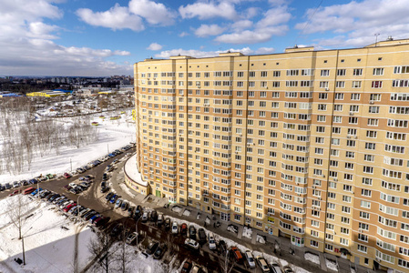 莫斯科住宅多层建筑全景图