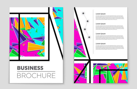 抽象矢量布局背景集。艺术模板设计 列表 页面 样机宣传册主题样式 横幅 想法 封面 小册子 打印 传单，书，空