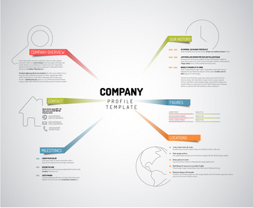 公司的信息图表概述设计模板