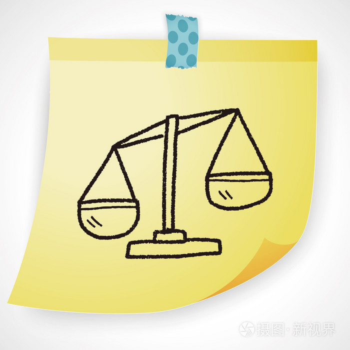 平衡涂鸦绘图图标元素