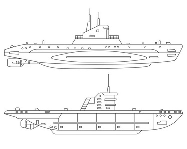 矢量图的潜水艇