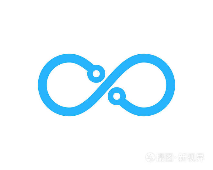 数字无限徽标图标设计