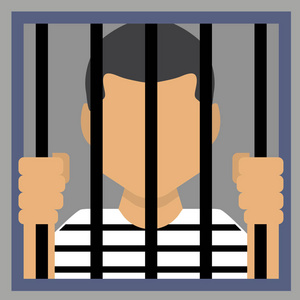 带背景的监狱图标照片