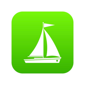 游艇图标数字绿色