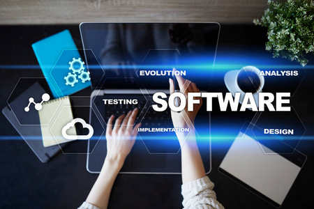 软件开发.数据数字节目系统技术概念照片