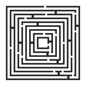 平方米的迷宫，labirynth 矢量符号图标设计