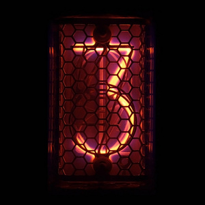 数码管的数字复古风格的指示器.数字 3照片