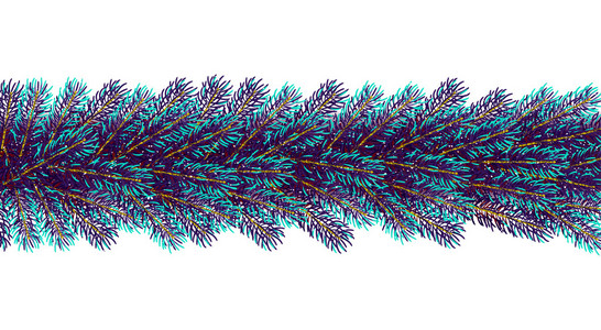 冷杉的树枝边框