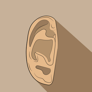 ear 图标矢量绘图插图