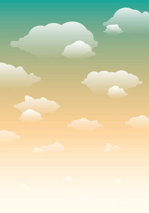 天空背景卡通图片