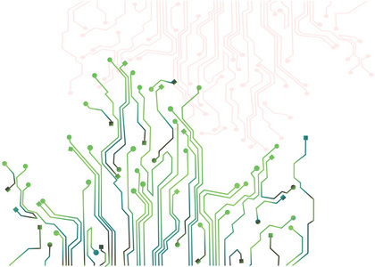 白科技数字电路根板的抽象背景