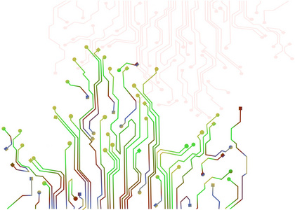 白科技数字电路根板的抽象背景