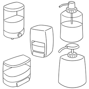 向量集的洗发水，洗手液瓶