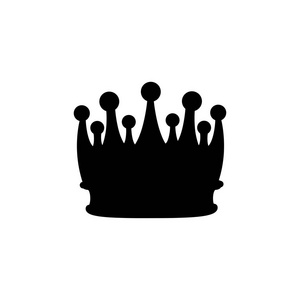 皇家皇冠剪影。设计元素。向量