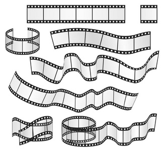 矢量电影带套。影片帧集合。矢量图