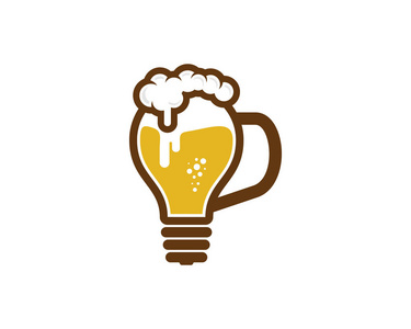 创意啤酒徽标图标设计