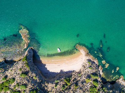 从上面的地中海海岸