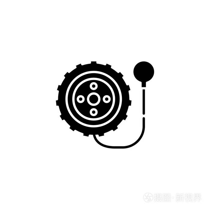 轮胎平面矢量符号, 符号, 插图