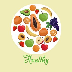 健康食品水果概念图片