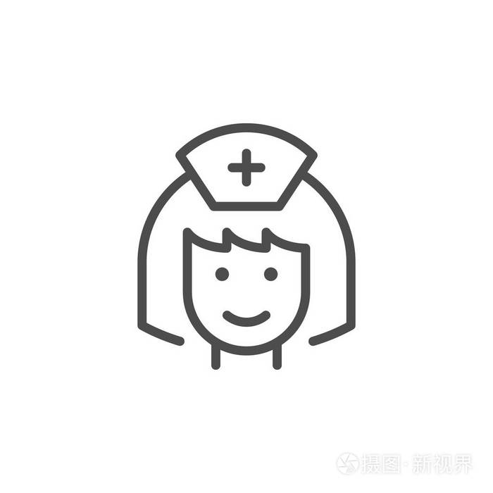 护士线图标