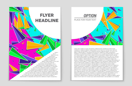 抽象矢量布局背景集。艺术模板设计 列表 页面 样机宣传册主题样式 横幅 想法 封面 小册子 打印 传单，书，空