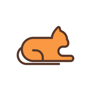 猫动物宠物徽标图标设计