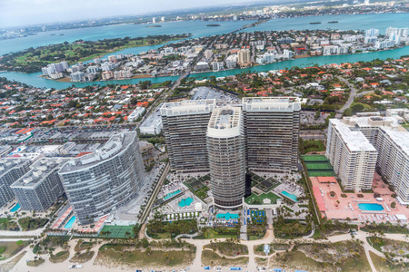 迈阿密海滩摩天大楼鸟瞰图