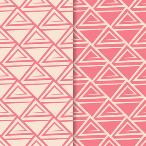 抽象无缝模式。纺织品墙纸和织物的红色和粉红色背景